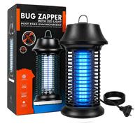 Lampe électrique anti-moustiques, avec attraction par rayons UV, design étanche, couleur noire, modèle européen (UE)