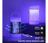 Lampe électrique anti-moustiques, lumière UV, piège à insectes, USB 5V, tapette à mouches d'été, lumière anti-insectes Camping Plug In White