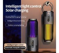 Lampe électrique anti-moustiques, piège à insectes, lumière extérieure de Camping, chargeur solaire USB, répulsif d'insectes 2025 Gray USB plug-in
