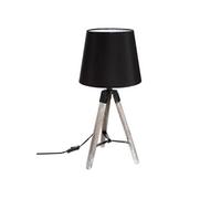 - Lampe en bois trépied Runo - H. 58 cm - Noir