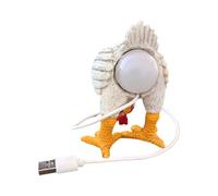 Lampe en forme de poule avec œuf d'ampoule - Veilleuse rustique en forme de coq - Luminaire à intensité variable de style ferme - Lampe de chevet décorative pour cuisine, chambre à coucher, bureau