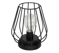 Lampe en métal noir ""Madi"" H18cm - Atmosphera Créateur d'intérieur