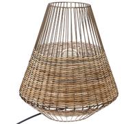 Atmosphera - Lampe à Poser en métal et Osier H 33 cm