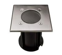 Lampe encastrable au sol en acier inoxydable verre jardin gradateur télécommande dans un ensemble comprenant des ampoules LED RGB