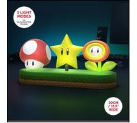 Paladone Lampe icône Super Mario - Lampe de bureau sur pied sous licence officielle Mario Brothers, décoration de salle de jeux et marchandises pour garçons et filles, veilleuse accessoire cadeau pour