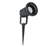 Lampe enfichable d'extérieur orientable lumière extérieure piquet jardin lampe enfichable terrasse extérieure, télécommande dimmable, noir, 1x LED RGB 3,5W 290Lm blanc chaud, DxH 9,5x33,5 cm
