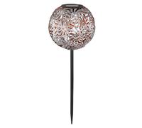 Lampe enfichable d'extérieur solaire à LED décor de jardin boule de tresse lampe de cour à crampons au sol