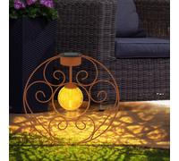 Lampe Extérieure Spots à Encastrer Solaire Boule de Verre Balcon Pointe Rouille