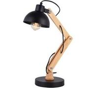 Lampe Flexo Architecte EDM Vintage en bois E27 Noir 60W G