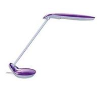 Lampe Fluorescente Fluopop2 acier et ABS prune - Tête L41 x P7,5 cm, 1Bras L51 cm et Socle D14,5 cm G