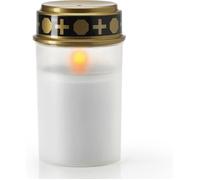 Lampe funéraire LED blanche ou rouge avec pile et durée éclairage jusà 6 mois - Bougie funéraire Blanc 1 piec REPERE POUR CIMETIERE