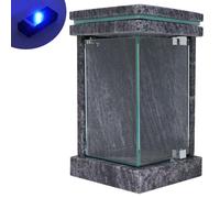 Lampe funéraire porte d'angle granit Orion éclairage LED