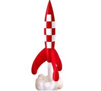 Lampe Fusée Tintin 37 cm - Veilleuse LED Décoration - Alimentation USB - Ambiance BD - NEUF