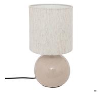Atmosphera - Lampe à Poser Gaia H 28 cm - Base en Céramique, Abat-Jour Coton - Luminaire pour Chambre, Salon, Bureau