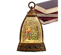 Lampe globe - Globe de neige de Noël - 3,35 x 1,97 x 5,51 pouces, lanterne de Père Noël qui laisse des ordures, lanterne lumineuse à piles | Lumières de Noël en orbe de neige pour bureaux de fête