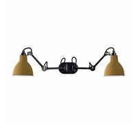 Lampe Gras N204 Applique Murale Double Mat Noir et Mat Jaune