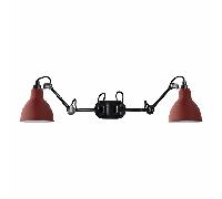 Lampe Gras N204 Applique Murale Double Mat Noir et Mat Rouge