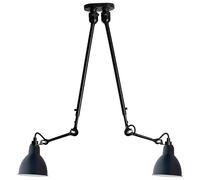 Lampe Gras N302 Plafonnier Double Mat Noir et Bleu Mat