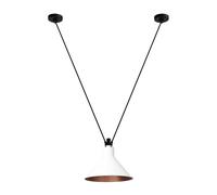 Lampe Gras N323 L Suspension Conique Blanc/ Cuivre