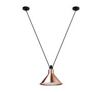 Lampe Gras N323 L Suspension Conique Cuivre/Blanc