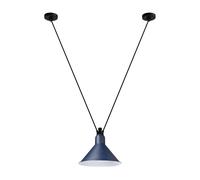 Lampe Gras N323 L Suspension Conique Noir/ Bleu