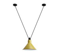 Lampe Gras N323 L Suspension Conique Noir/ Jaune