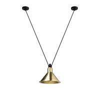 Lampe Gras N323 L Suspension Conique Noir/ Laiton