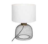 Atmosphera - Lampe Emie - noir et blanc - métal H38 cm