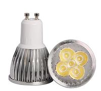 Lampe GU10 LED 5 x 1 W LED puce à intensité variable 5 W remplace halogène 50 W, Blanc chaud 2700-3200K 520LM, angle d'éclairage 60 °, poires, ampoule LED LED, Ø 48 x 70 mm AC 220V 230V
