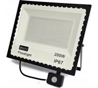 lAMPE HALOGÈNE LED 200W AVEC CAPTEUR DE MOUVEMENT ET DE CRÉPUSCULE RÉGLABLE IP65