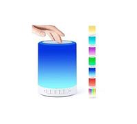 Lampe haut-parleur bluetooth,lampe de table de chevet de nuit de capteur tactile,lanterne de camping portative à lumière changeante et couleurs G