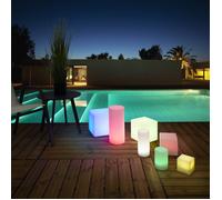 Lampe - HOME DECO FACTORY - Cube - Extérieur - Multicolore