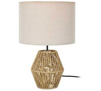 HOME DECO FACTORY Lampe de table LA0111 Bohème corde tressée Abat-jour beige H35 cm naturel