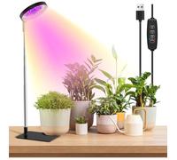 Lampe horticole à spectre complet pour plantes d'intérieur, 48 LED, 3 spectres lumineux au choix, autonomie de 3/9/12 heures