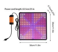 Lampe Horticole LED 45W à Spectre Complet avec UV et IR - JINFGERNE - Idéale pour la Croissance des Légumes à Toutes les Phases