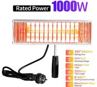 Lampe infrarouge portable pour le séchage de la peinture - DT-001 - 1000 W - IR à ondes courtes - Appareil portatif - Tube de 250 mm - 220 V UE