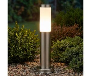 Lampe Itinéraires Borne Lumineuse Außenstehlampe Inox LED de Jardin Argent H
