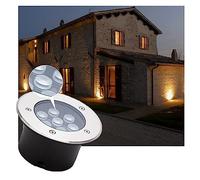 Lampe Jardin Enterré - Spot Encastrable Exterieur, AC 85-265V Lumière Enterrée De Jardin Encastré LED D'extérieur, IP67 Projecteur À LED, For Jardins, Escaliers, Éclairage D'architecture(RGB,6W)