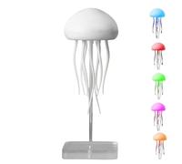 Lampe Jellyflow - 2025 Nouvelle lampe méduse flottante | Lampe à lave méduse rechargeable | Veilleuse LED portable méduse | Lampe de chevet en forme de méduse, dégradé , lumière à commande vocale