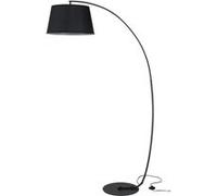 Lampadaire à arc - HOMCOM - salon lampe courbée arceau moderne métal éclairage design - métal lin - noir