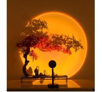Lampe - Lampe de coucher de soleil - Rouge - Projection 180 degrés - Design contemporain