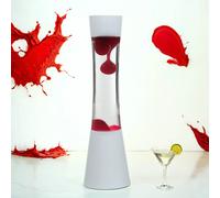 Lampe Lavalampe RINGO Rose Blanc Blanche G9 39 cm Lampe Table Rétro