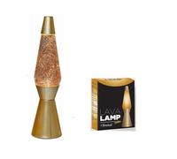 I-TOTAL – Lampe à lave Gold Glitter 40 cm – Acier et verre – Or Multicolore