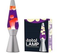 ITotal XL1799 Lampe à Lave 36 cm avec Base Argentée, Liquide Violet et Cire Jaune