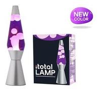 itotal – Lampe à lave Silver 36 cm Aluminium Mauve/Rose