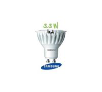Lampe LED 3,3W GU10 blanc chaud 40° Blanc G