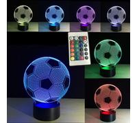 Lampe Led 3d Avec Télécommande Pour Table De Football, Éclairage D'intérieur À 7 Couleurs Changeantes, Effet D'illusion, Idéale Pour Le Camping