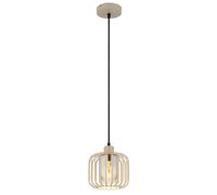 Lampe LED à suspendre verre fumé lampe à suspendre sable salon barres métalliques rétro, 7W 630Lm blanc chaud, DxH 18x120 cm