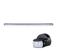 Lampe LED à vasque avec détecteur de mouvement Lampe pour locaux humides avec capteur Lampe LED pour garage capteur, IP65, 1x LED 22W 2000Lm blanc froid, L 157,6 cm
