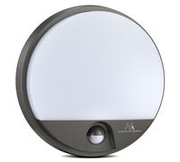 Maclean Applique murale LED MCE291 GR détecteur de mouvement infrarouge 15W 1100 lm IP54 Gris